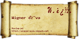Wigner Éva névjegykártya